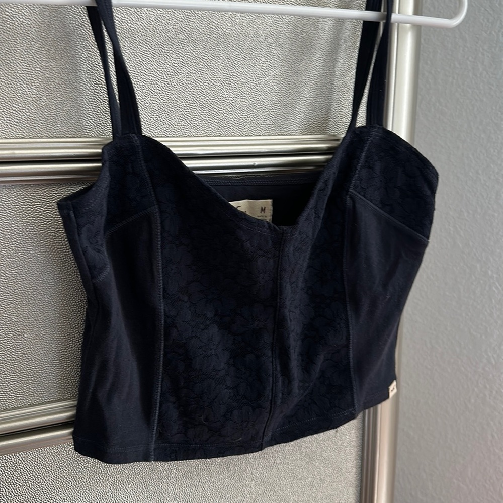 Size medium navy blue crop top